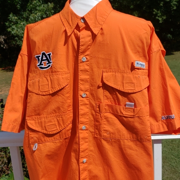 325 Auburn Columbia Pfg Fishing Shirt 